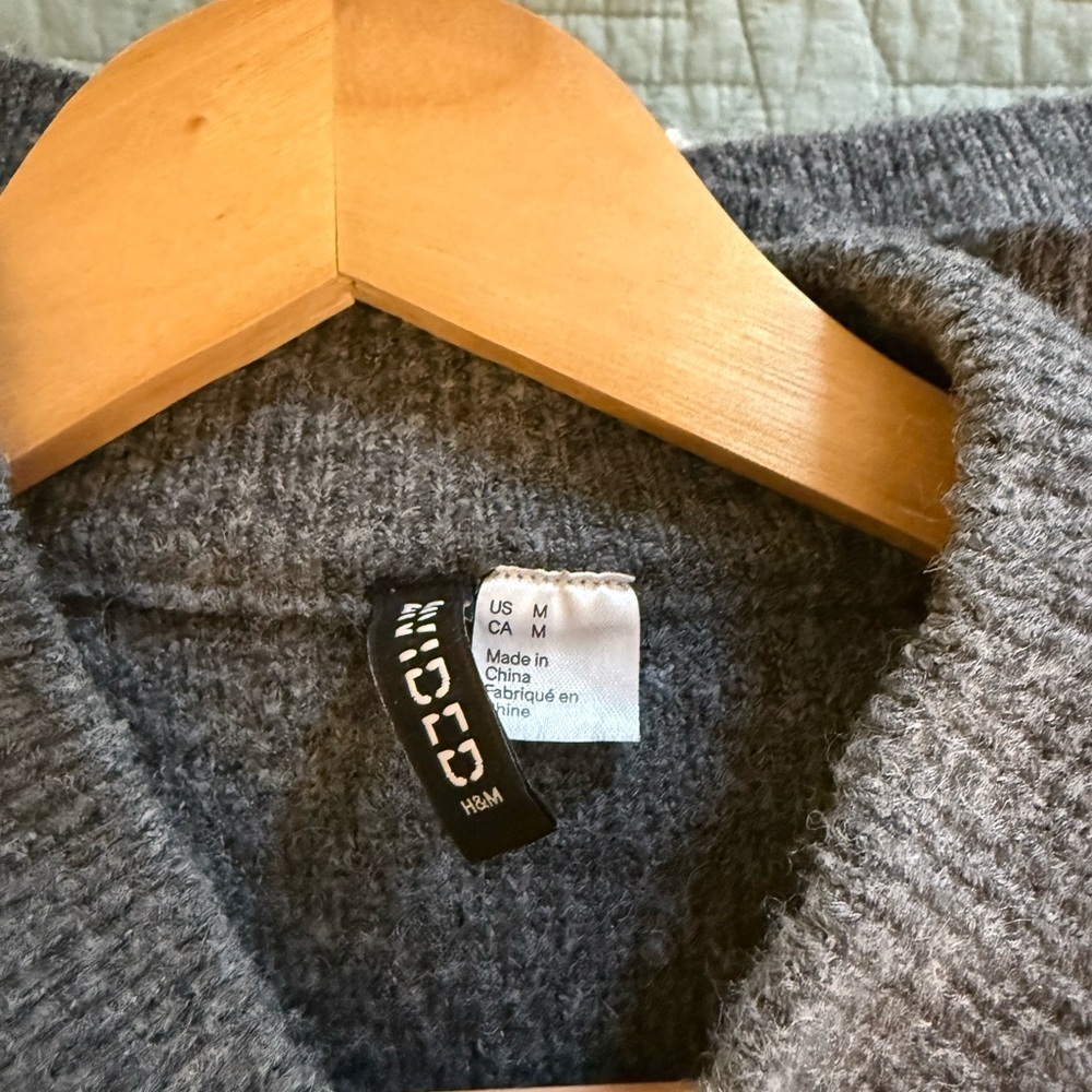 H&M Heather Gray Cowl Neck Sweater - Picture 3 of 3